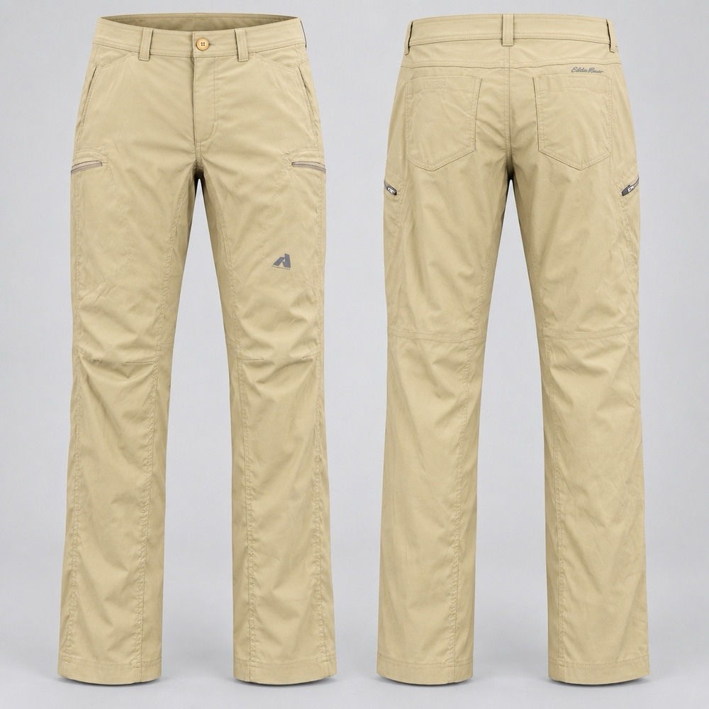 Eddie Bauer First Ascent Guide Pants Mens 35/34 Tan  Hiking Outdoor Stretch